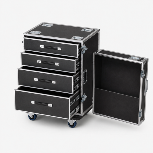 Custom Drawer Flight Case with Fold-Out Work Table - Image 2