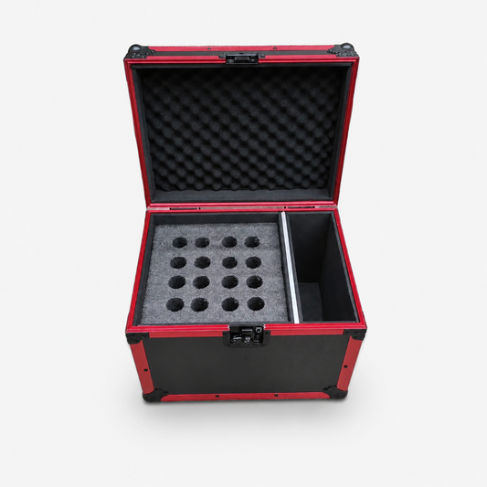 16-Slot Microphone Flight Case with Foam Insert - Image 2