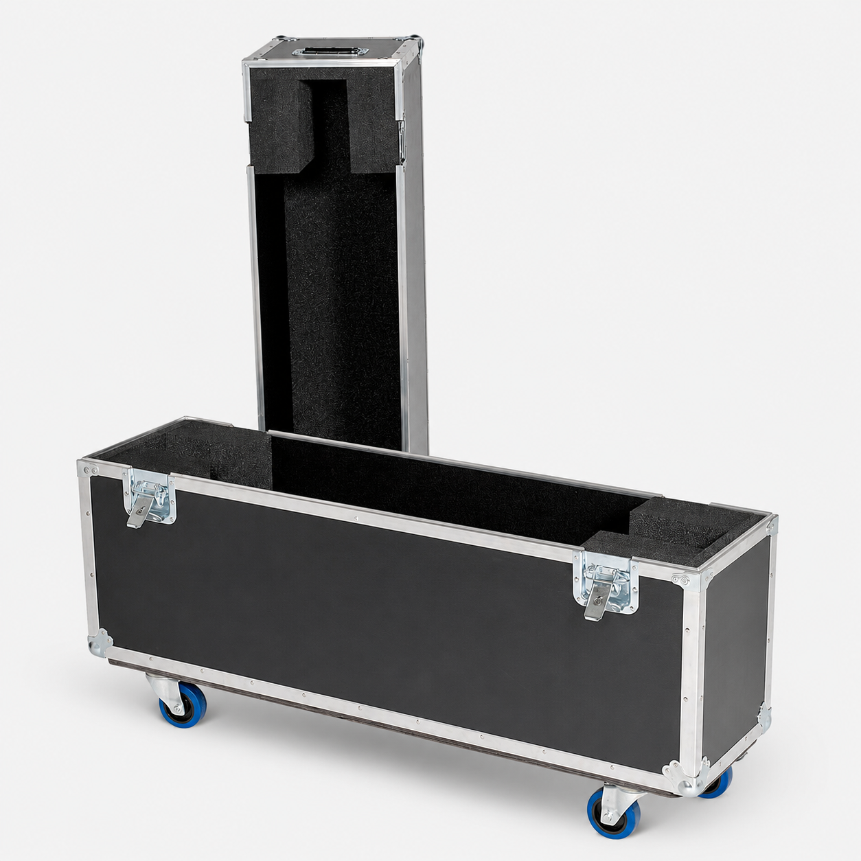 Custom Single TV Flight Case with Wheels