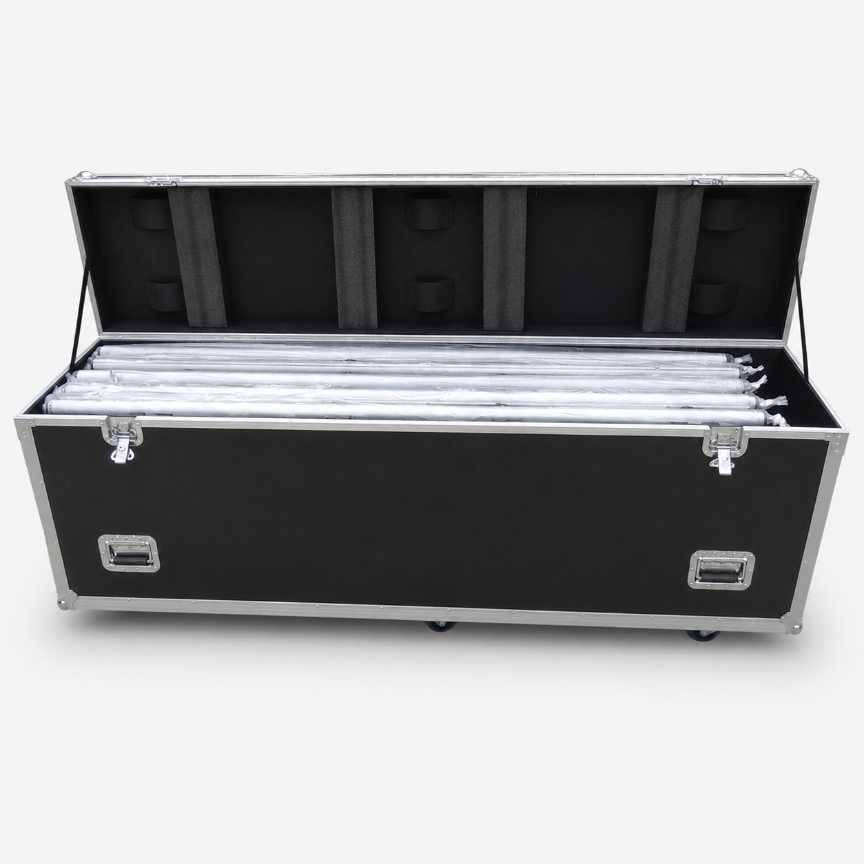 Custom Pipe and Drape Flight Case with Dividers - Image 6
