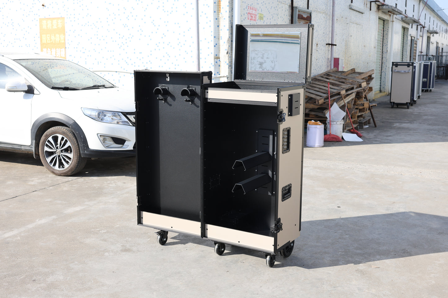 Horse Tack Flight Case with Saddle Racks & Mirror
