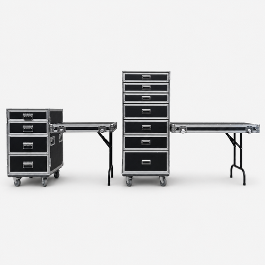 Custom 7-Drawer Tool Flight Case with Side Table