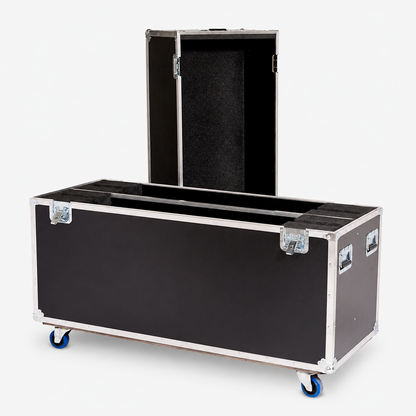 Dual TV Flight Case for Two Displays with Wheels