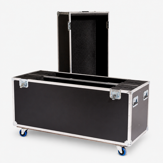 Dual TV Flight Case for Two Displays with Wheels