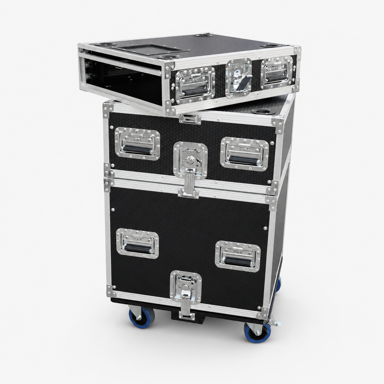 19-Inch Rack Road Case with Sliding Door Access