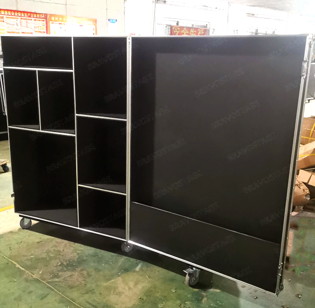 Custom Drum Hardware Flight Case with Compartments & Securing Straps