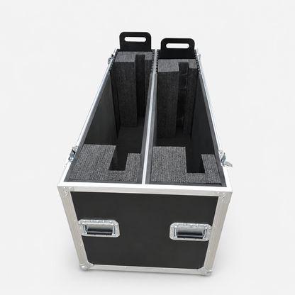 Dual TV Flight Case for Two Displays with Wheels