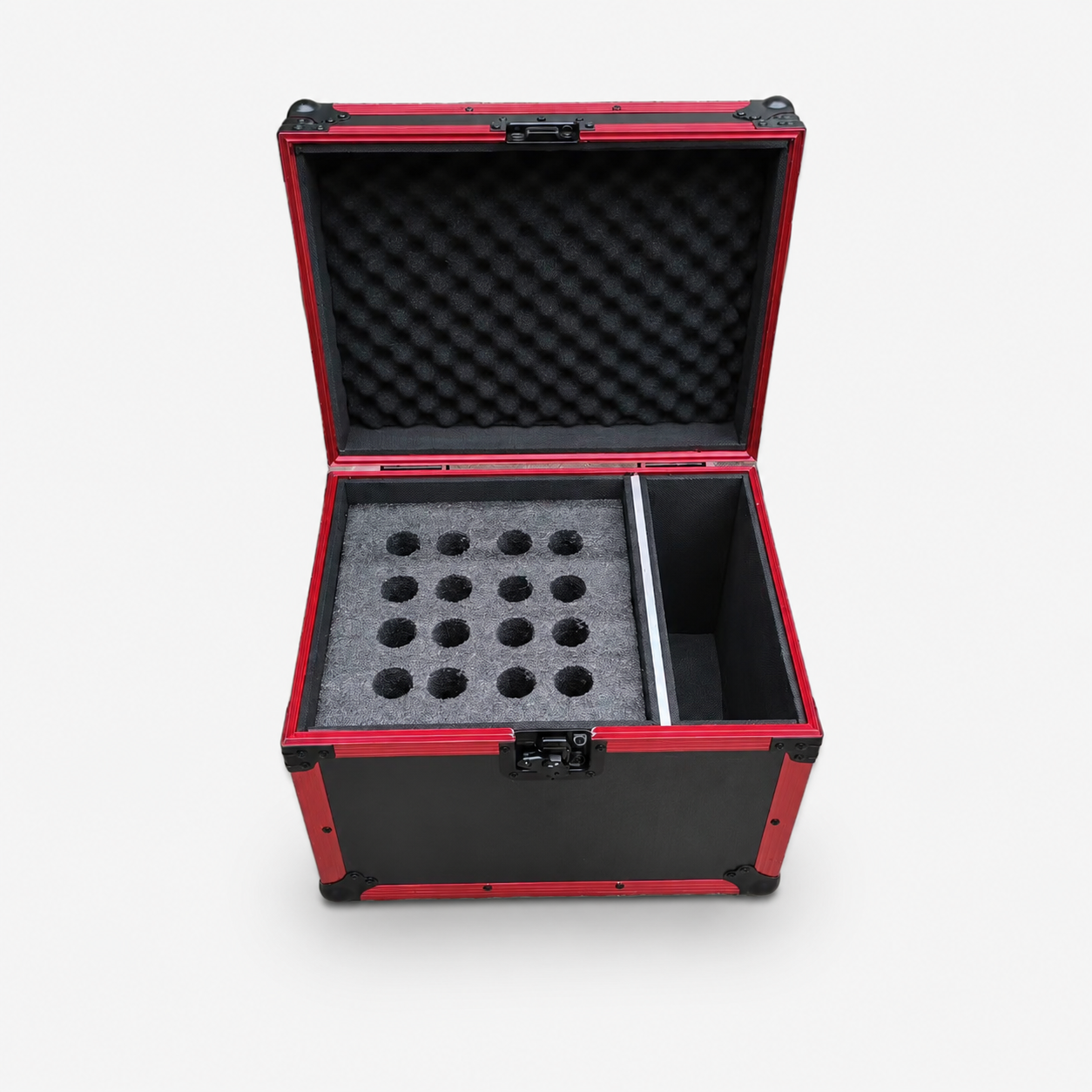 16-Slot Microphone Flight Case with Foam Insert