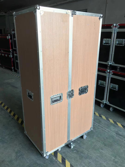 Custom Wardrobe Flight Case with Shelves, Drawers & Hanging Rod