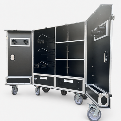 Large Horse Tack Flight Case with Saddle Racks, Shelves & Drawers