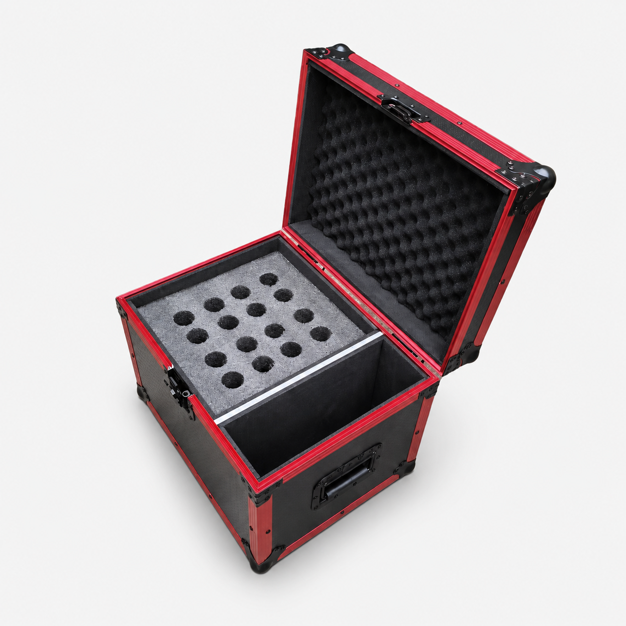 16-Slot Microphone Flight Case with Foam Insert