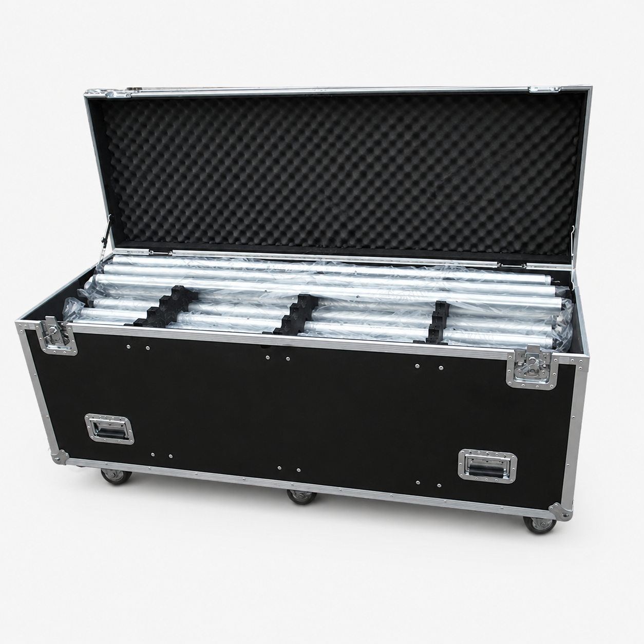 Custom Pipe and Drape Flight Case with Dividers - Image 5