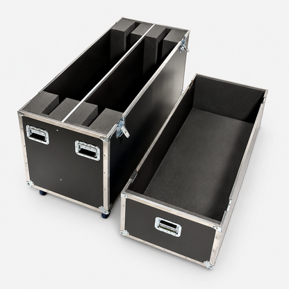 Dual TV Flight Case for Two Displays with Wheels