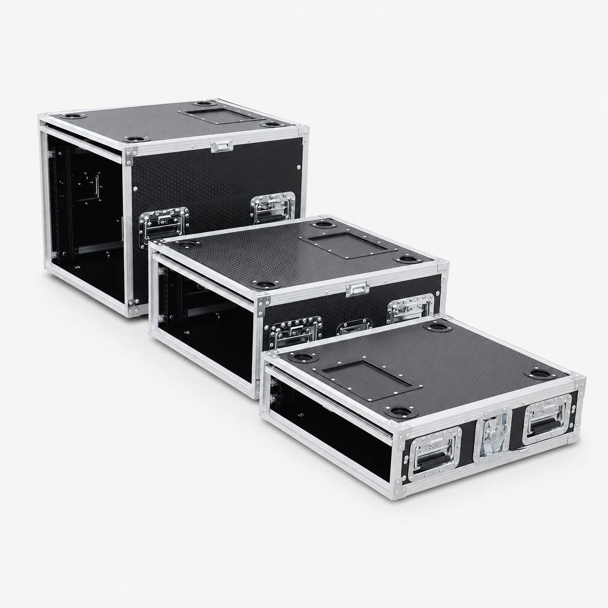 19-Inch Rack Road Case with Sliding Door Access