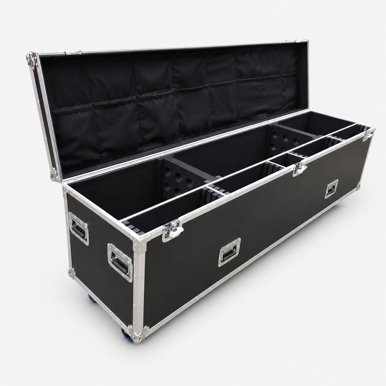 Custom Pipe and Drape Flight Case with Dividers - Image 1