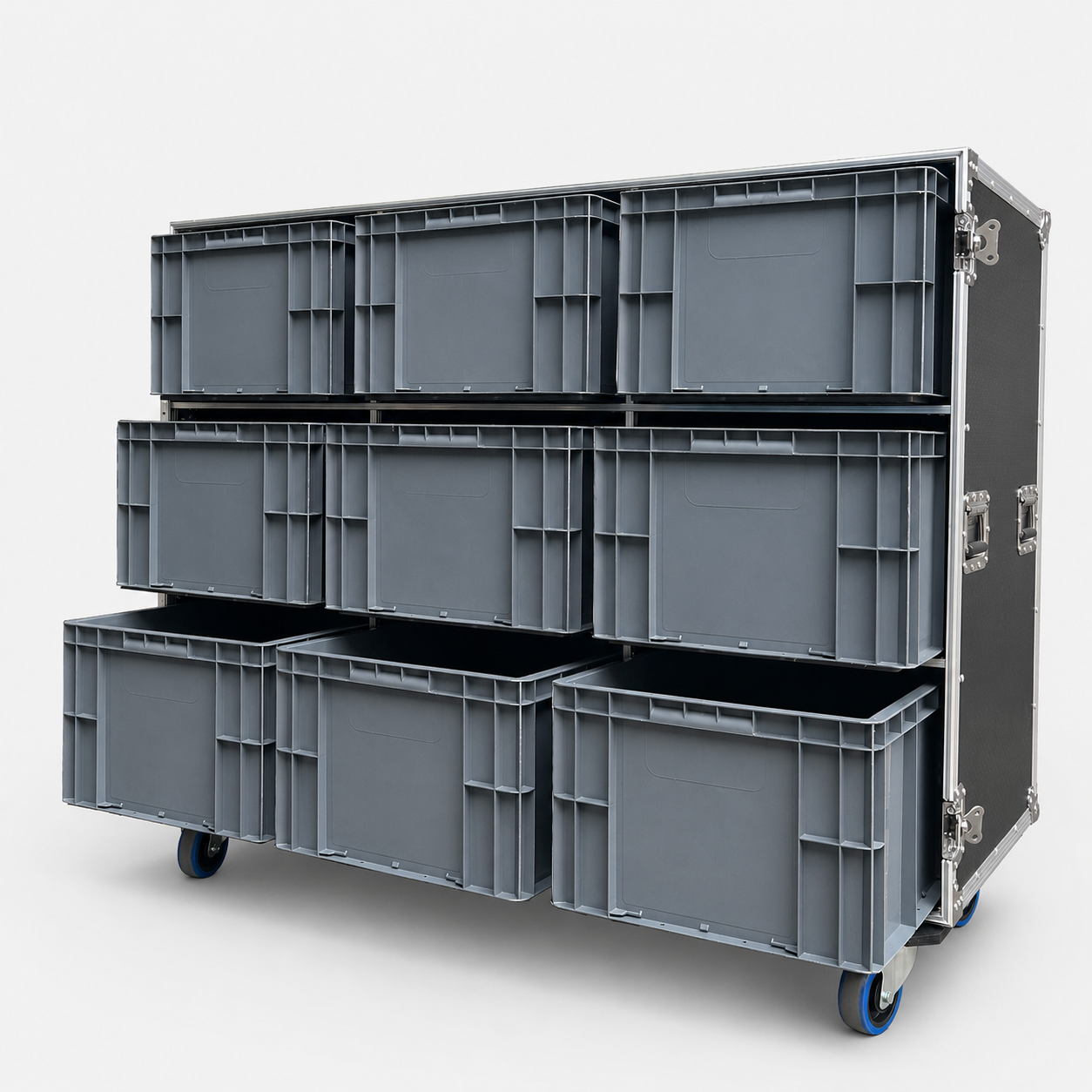 Custom Plastic Bin Storage Flight Case - Image 2