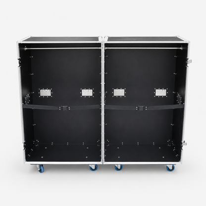 Custom Double Wardrobe Flight Case with Hanging Rails