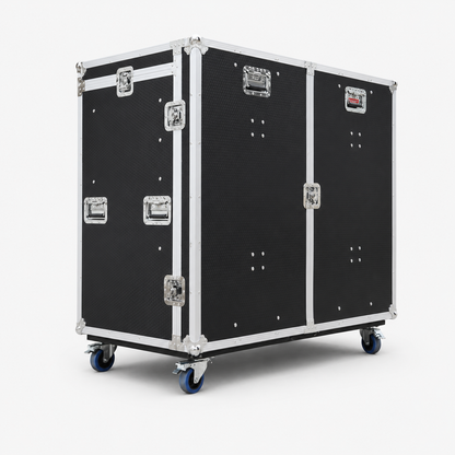 Custom 12-Drawer Workstation Flight Case with Two Side Tables