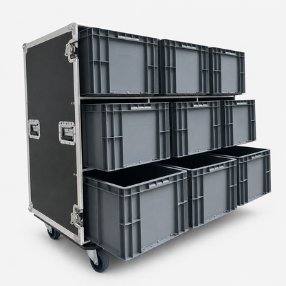 Custom Plastic Bin Storage Flight Case - Image 1