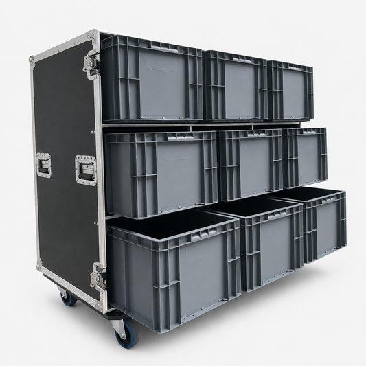 Custom Plastic Bin Storage Flight Case - Image 1