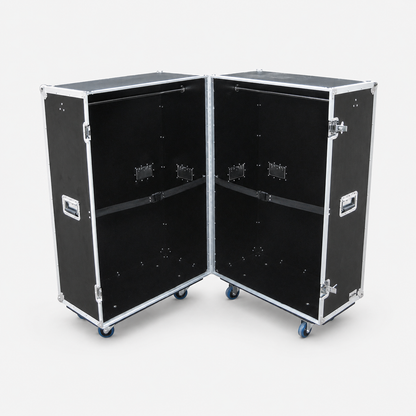 Custom Double Wardrobe Flight Case with Hanging Rails