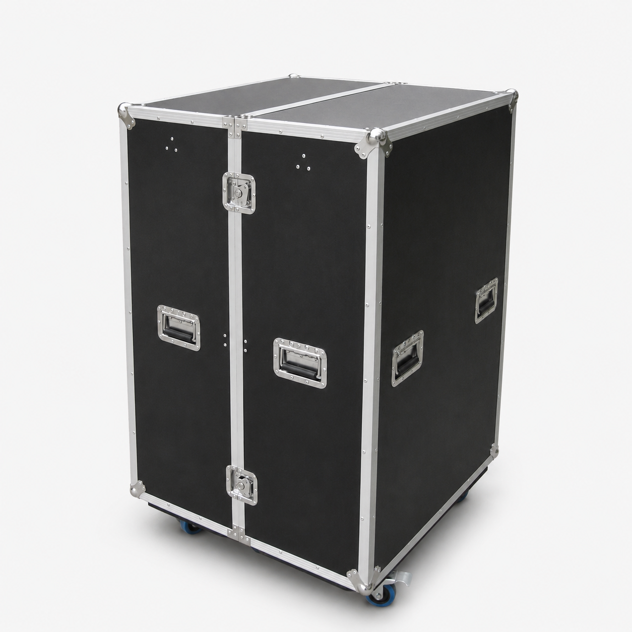 Custom Double Wardrobe Flight Case with Hanging Rails