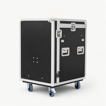 12U DJ Mixer Rack Workstation Flight Case with Workbench and 1U Drawer