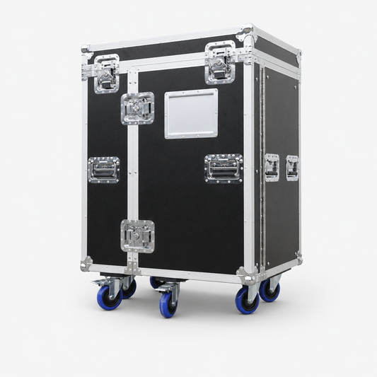Custom Black Drawer Tool Flight Case with Power Socket