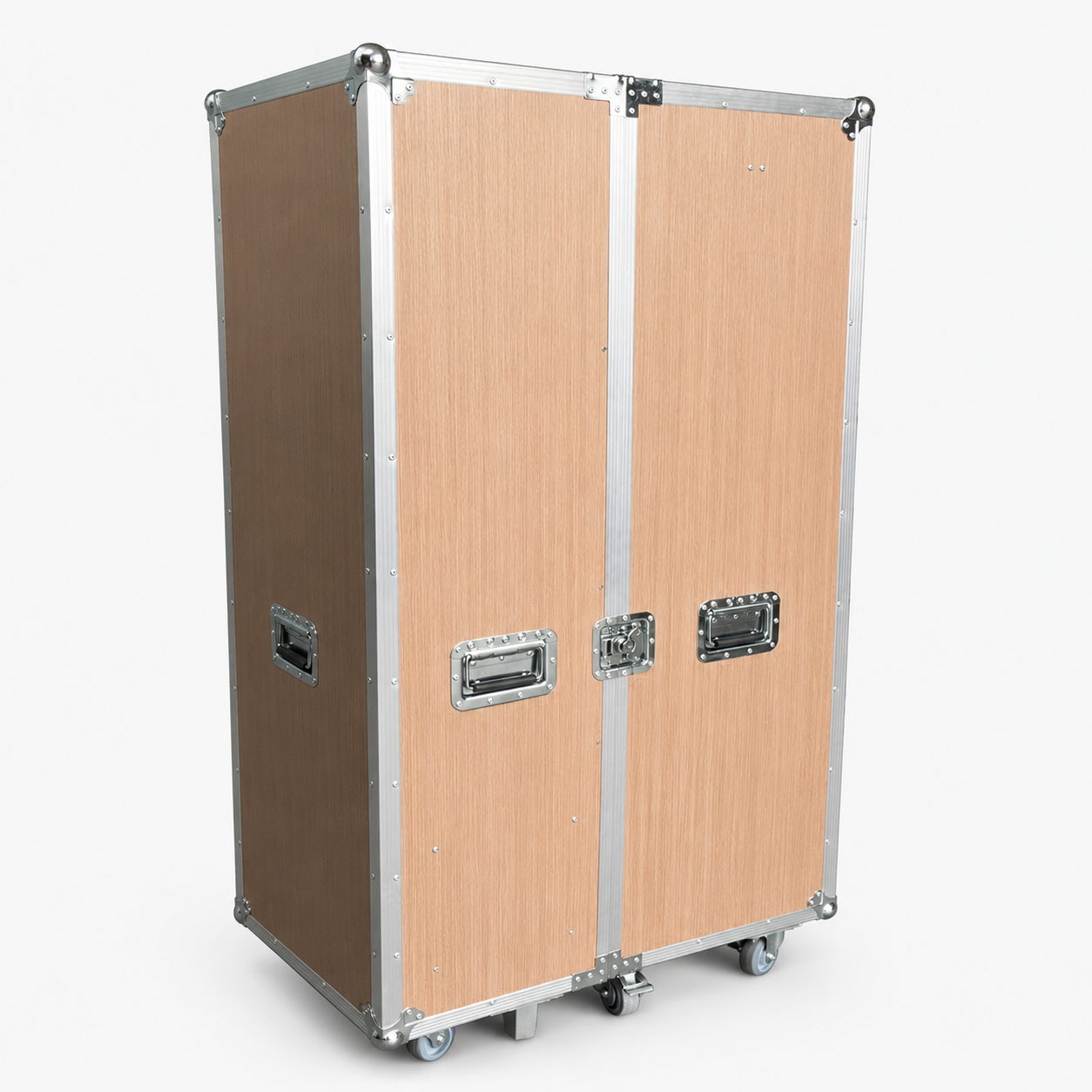 Custom Wardrobe Flight Case with Shelves, Drawers & Hanging Rod