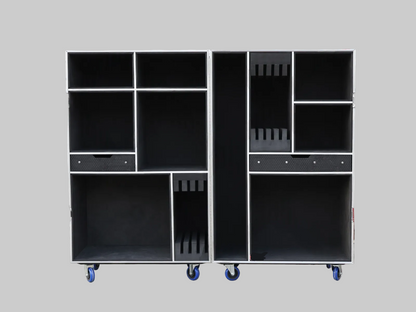 Custom Drum Kit Road Case with Multi-Compartment Storage