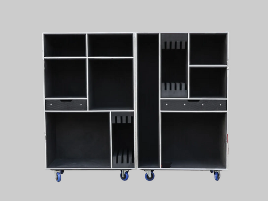 Drum Kit Road Case with Multi-Compartment Storage - Image 1
