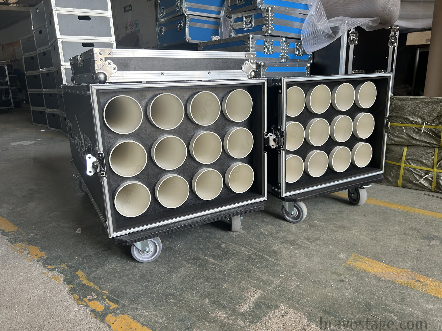 Custom Cable Storage Flight Case with Tube Compartments