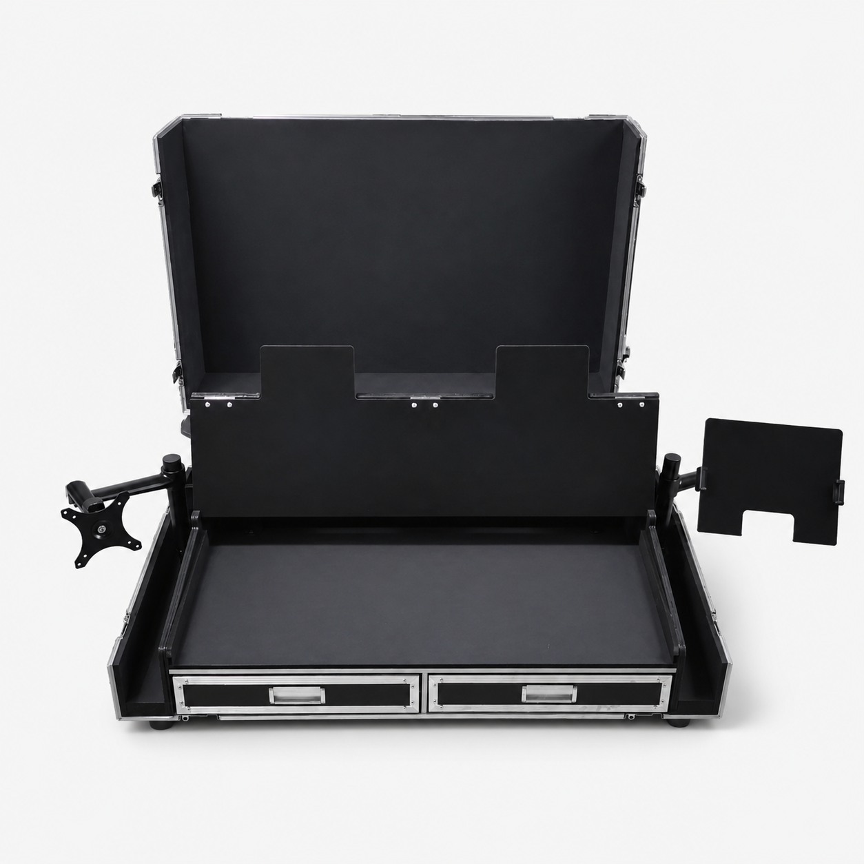 Workstation Flight Case Compatible with grandMA2 with Dual Laptop Stands