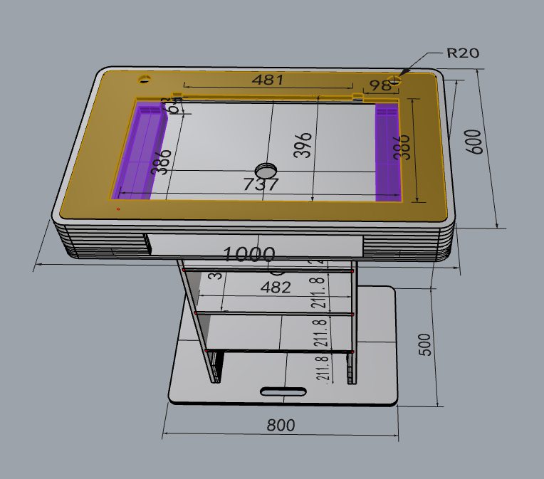 DJ Podium Workstation with Two Road Cases and Laptop Stand