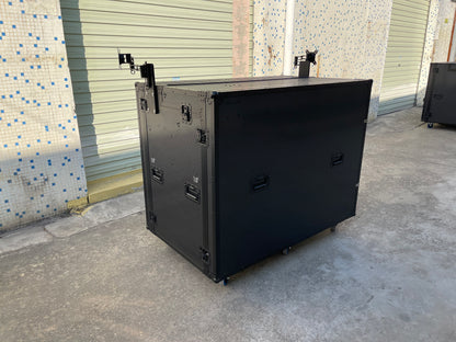 Portable Video Production Workstation Flight Case with Dual Monitor Mounts